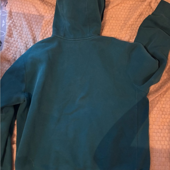 Nike Men's Teal Crewneck Hoodie with White Logo - Picture 3 of 3